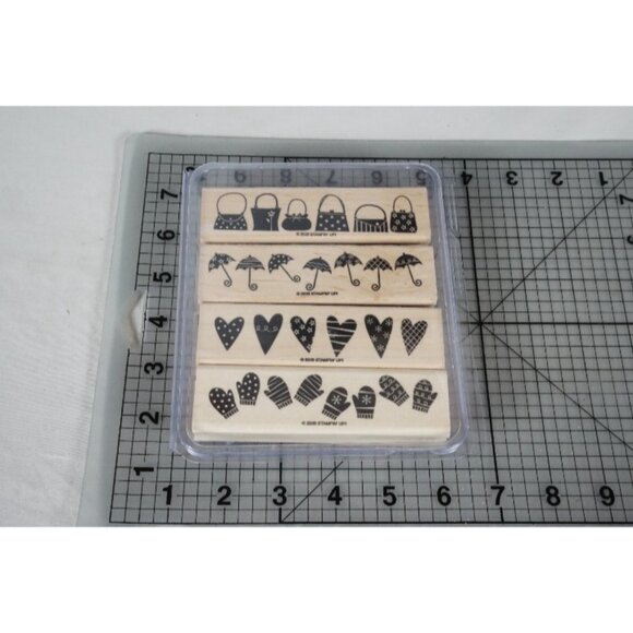 Stampin' Up! WEATHER OR NOT Wood Mounted Rubber Stamp Set Of 4 2005 - Picture 3 of 5